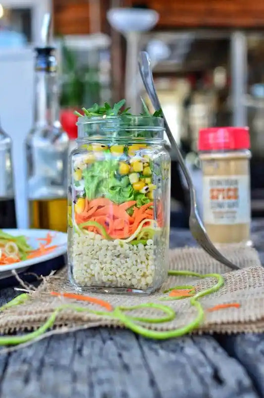 Spicy Couscous Salad Jar with Habanero Powder