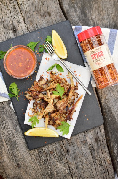Vegan Oyster Mushrooms “Chicken” with Sweet Chili Sauce