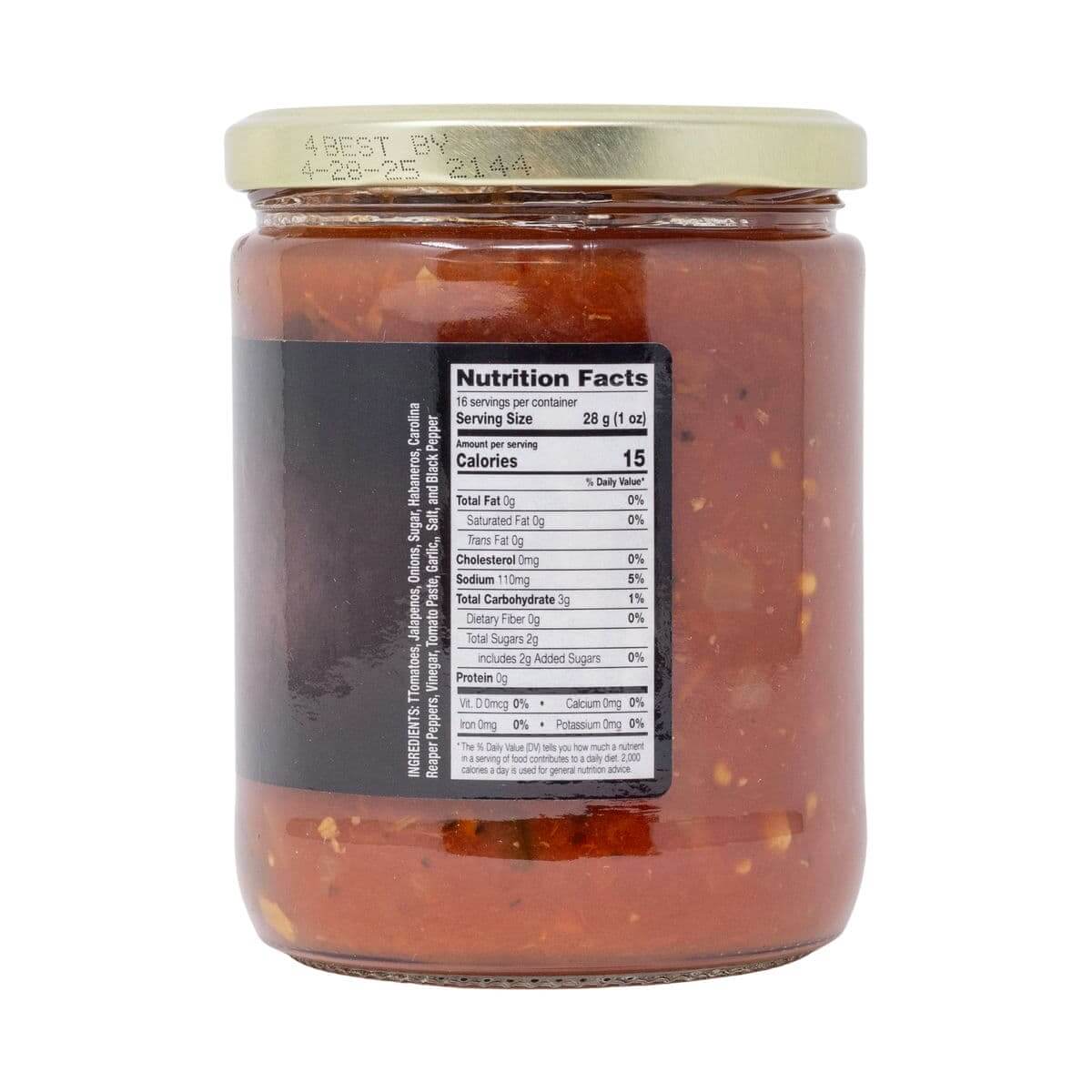 CaJohns The Reaper Super Hot Salsa Nutrition