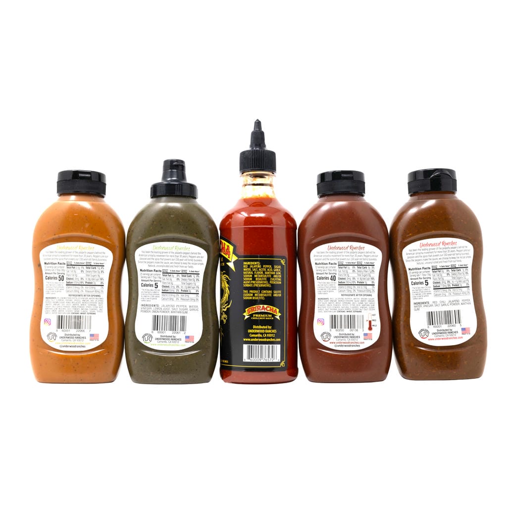 Underwood Ranches Hot Sauce & BBQ Sauce 5 Pack