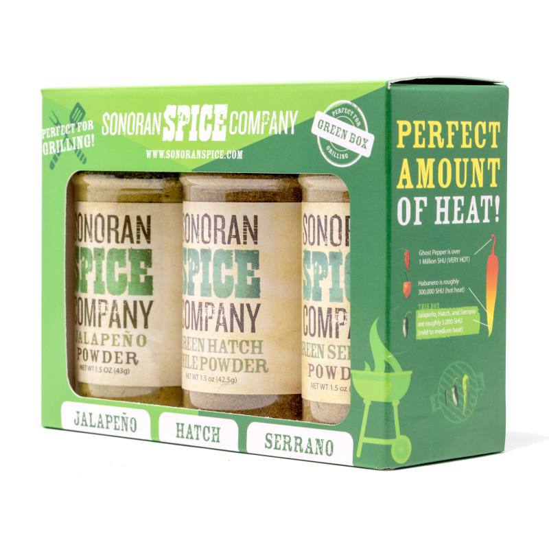 Serrano, Hatch, Jalapeno Powder Gift Set 1.5 Oz