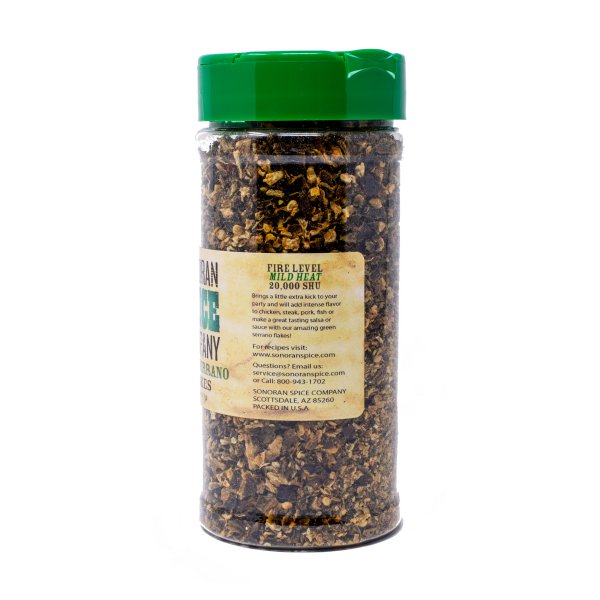 Green Serrano Pepper Flakes 4 oz