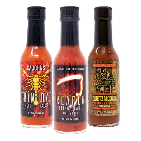 CaJohns Fiery Hot Sauce 3 Pack Hot Sauce CaJohns Fiery Foods Co. 