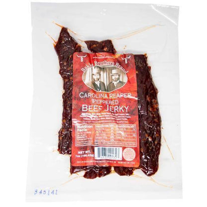 Carolina Reaper Peppered Beef Jerky 7 Oz Spicy Jerky Bakke Brothers 