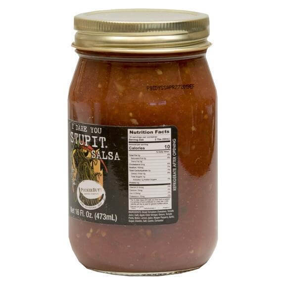 I Dare You Stupit Carolina Reaper Salsa Hot Sauce Pucker Butt 